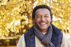 man happy to show off an attractive smile